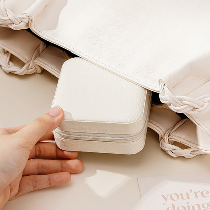 Macaron Color Portable Simple Travel Jewelry Box