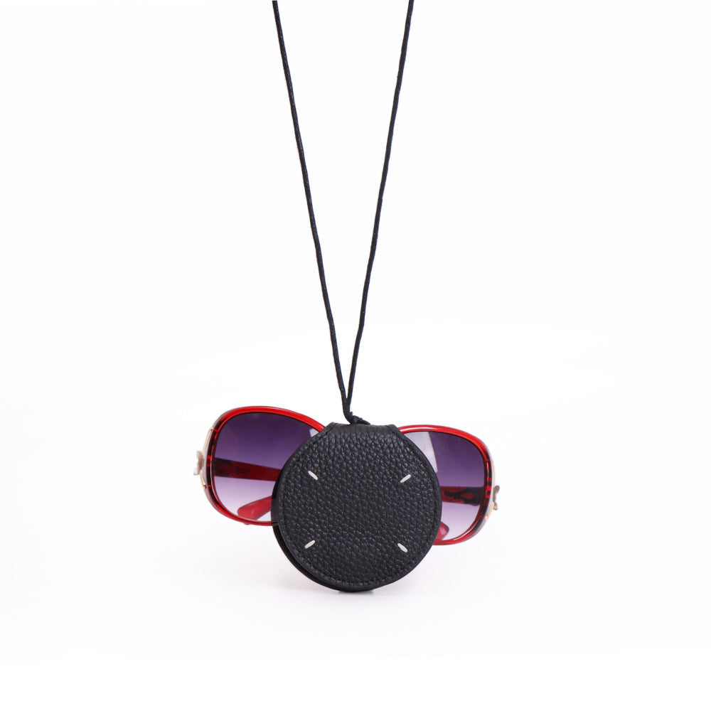Genuine Leather Neck Magnetic Sunglasses Clip Multiple Colors