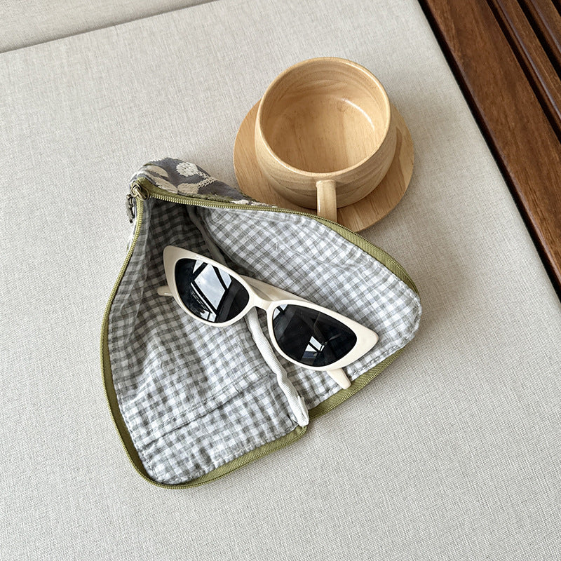 Cotton Linen Cosmetic Makeup Pouch Embroidery