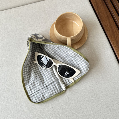 Cotton Linen Cosmetic Makeup Pouch Embroidery
