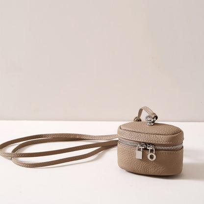 Genuine Leather Sweet Potato Crossbody Mini Coin Purse