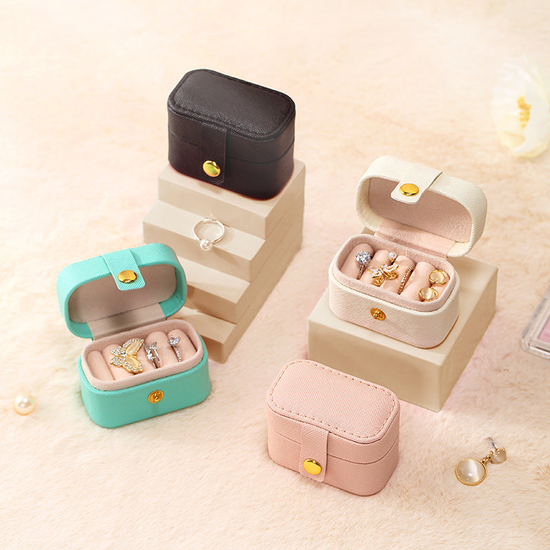 Mini Portable Dust Proof Jewelry Box Multiple Colors
