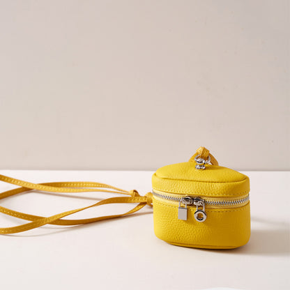 Genuine Leather Sweet Potato Crossbody Mini Coin Purse