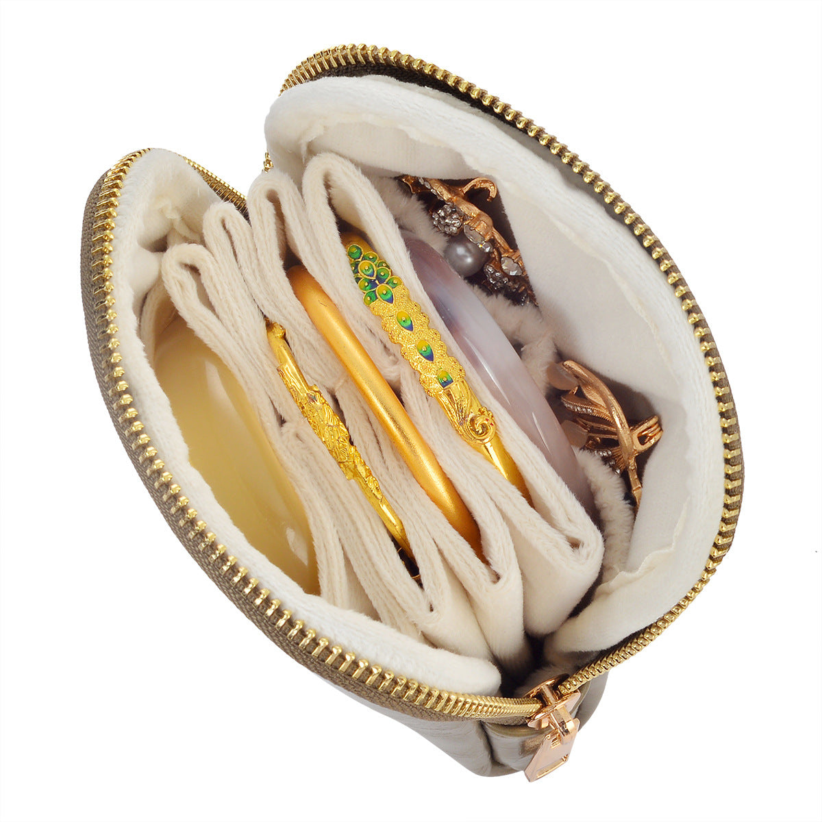 Multi Layer Leopard Print PU Jewelry Pouch