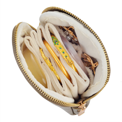 Multi Layer Leopard Print PU Jewelry Pouch