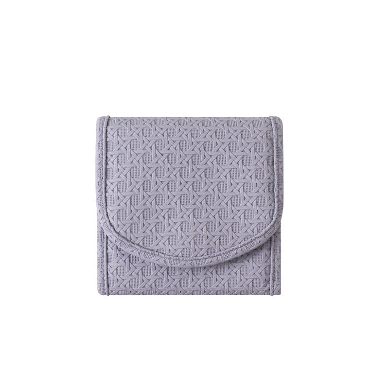 Portable Leather Foldable Travel Jewelry Pouch Multiple Colors
