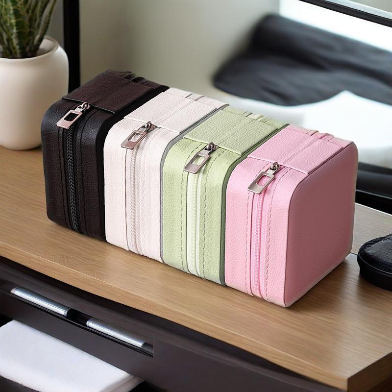 Macaron Color Portable Simple Travel Jewelry Box