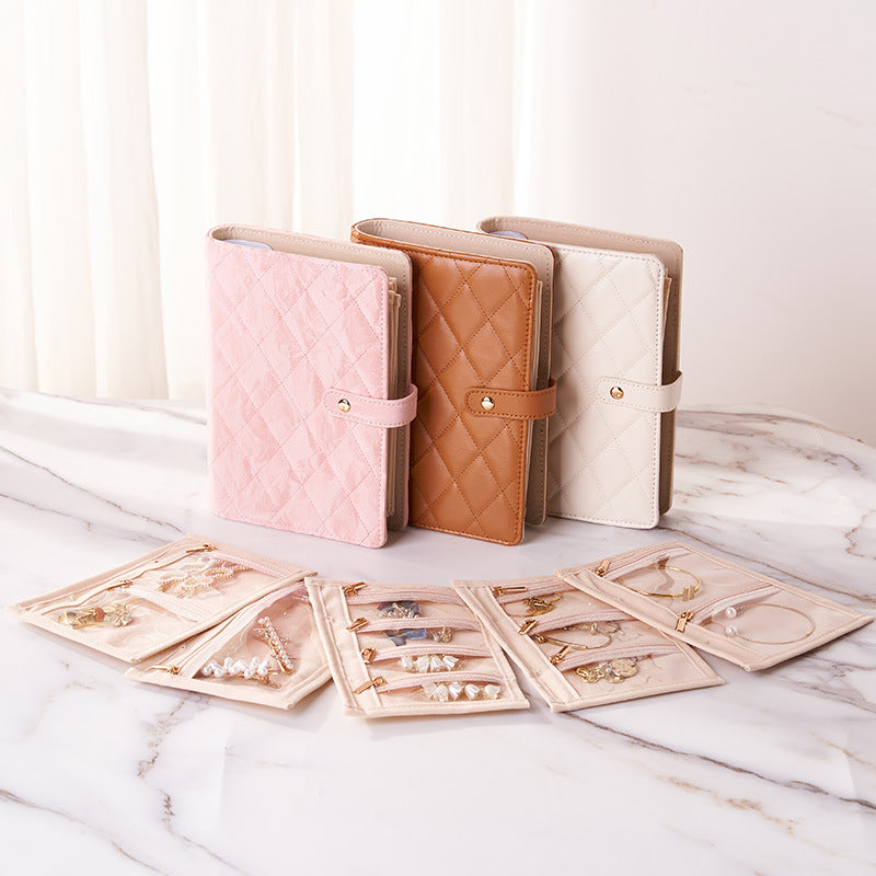 Book Style Jewelry Organizer Clutch Portable Multiple Colors