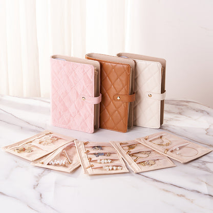Book Style Jewelry Organizer Clutch Portable Multiple Colors