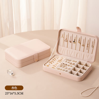 Elegant Leather Jewelry Box for Necklace Ring Earring