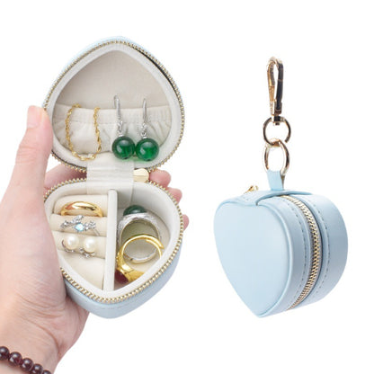 Hanging Keychain Jewelry Box Portable Heart Shape