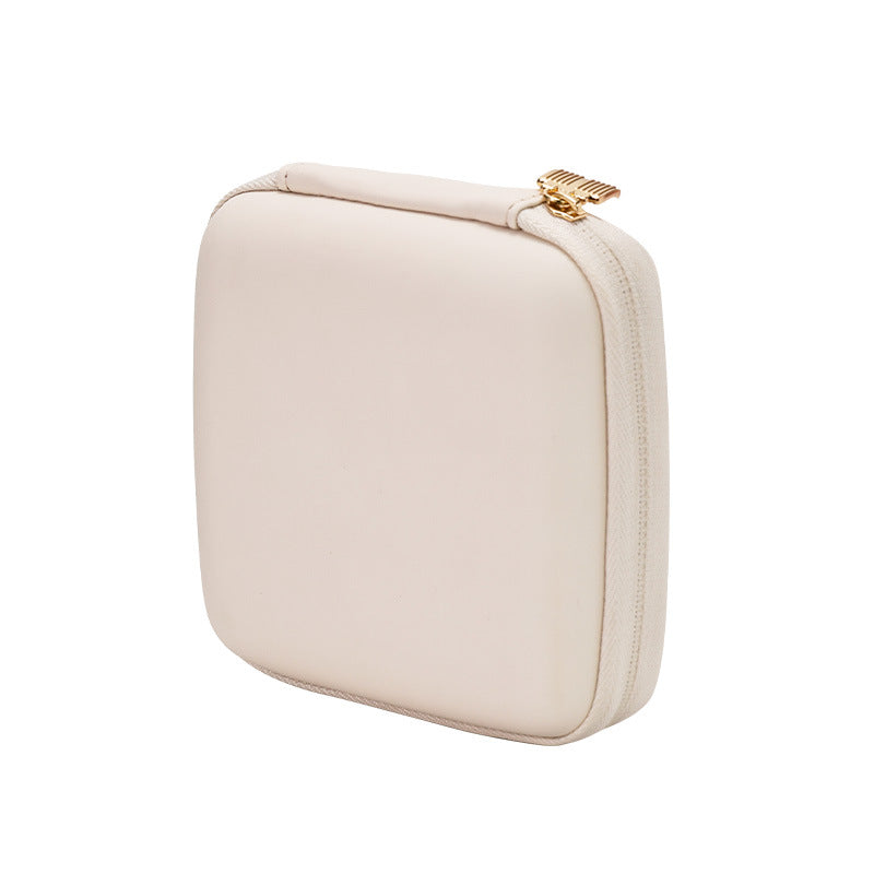 Simple Travel Jewelry Box Beige Green