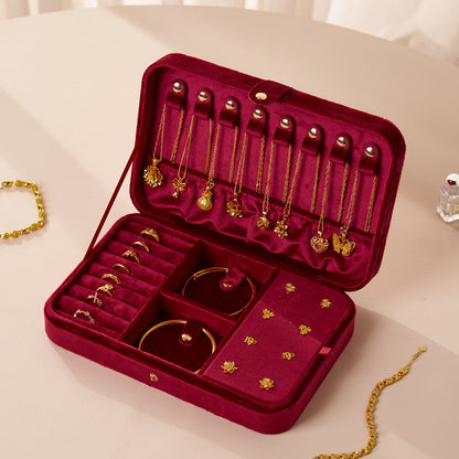 Large Multi Functional Velvet Jewelry Organizer Box