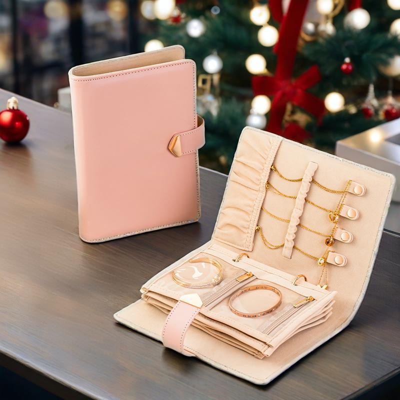 PU and Velvet Jewelry Organizer Bag Portable