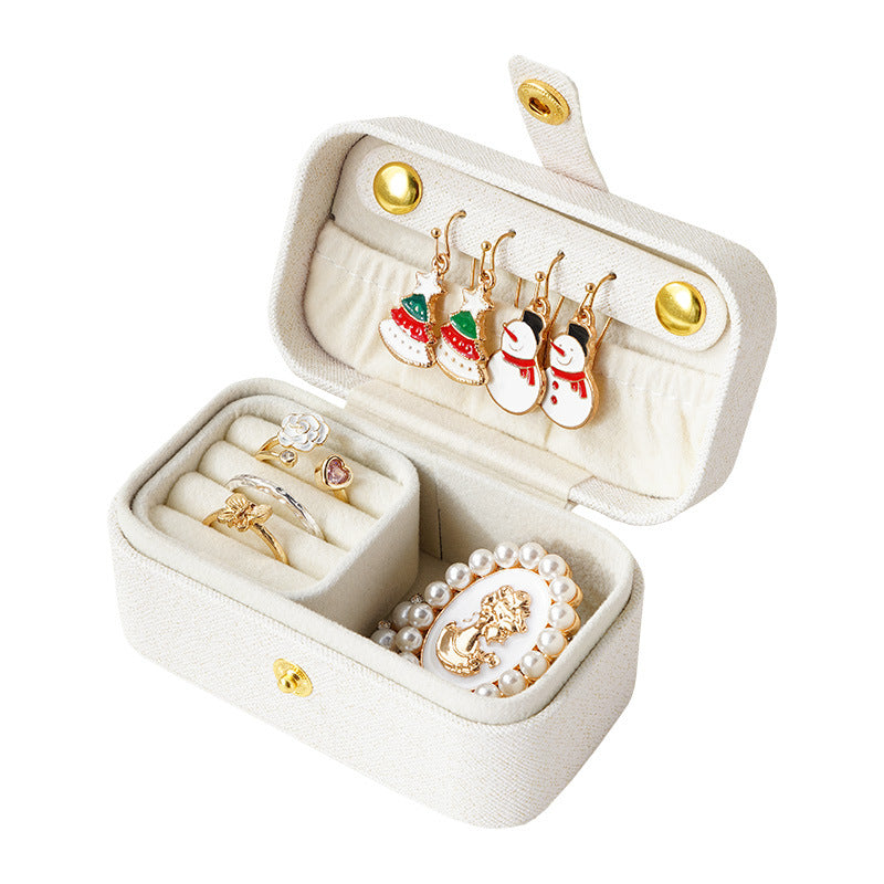 Simple Travel Jewelry Box for Rings Earrings Lipstick
