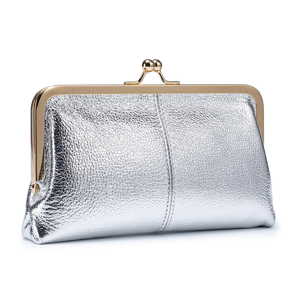 Genuine Leather Clutch Wallet Long Simple Fashion