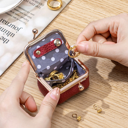 Genuine Leather Mini Frame Coin Jewelry Purse