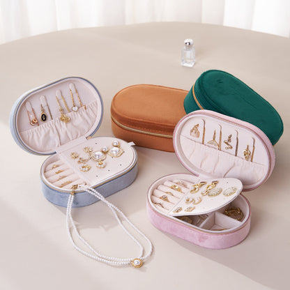Creative Simple Velvet Jewelry Box for Ring Earring Storage