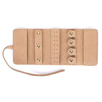 Travel Roll Up Jewelry Organizer Pouch Multiple Colors