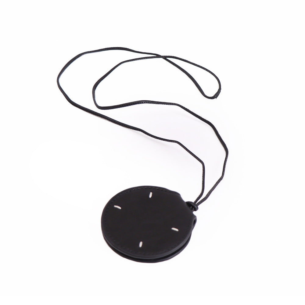 Genuine Leather Neck Magnetic Sunglasses Holder
