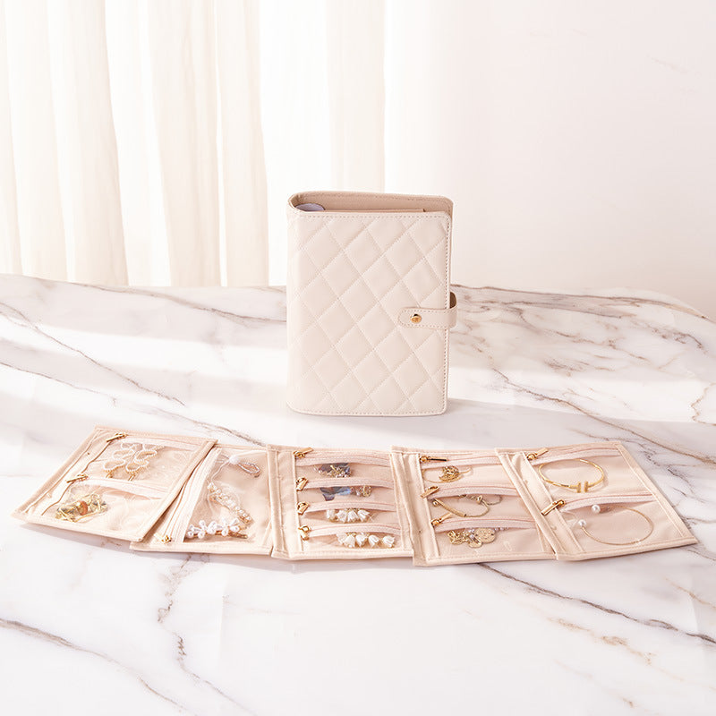 Book Style Jewelry Organizer Clutch Portable Multiple Colors