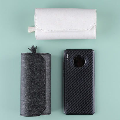 Leather Roll Up Jewelry Travel Organizer
