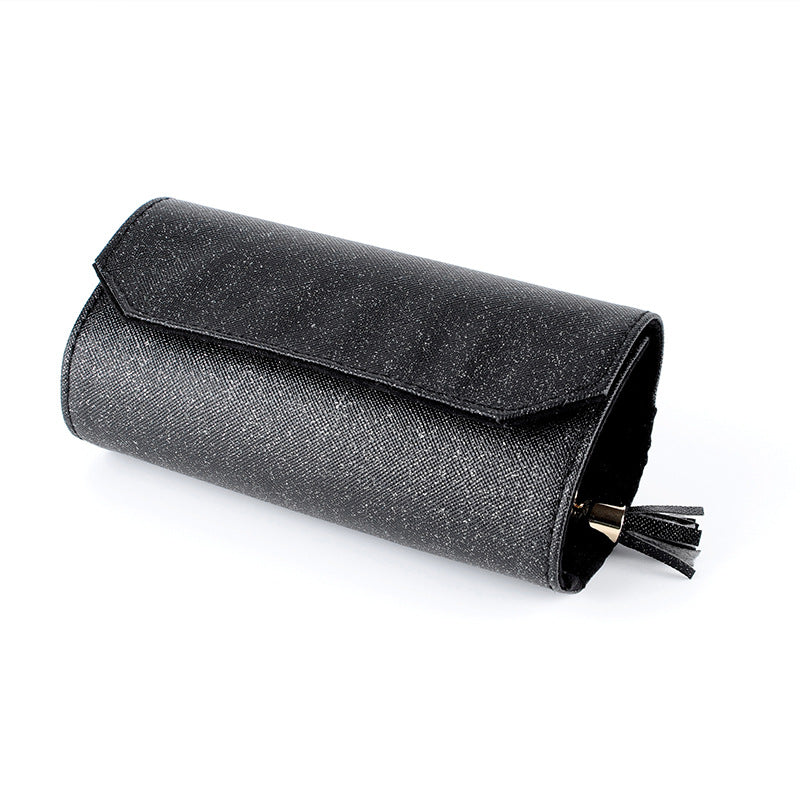 Leather Roll Up Jewelry Travel Organizer