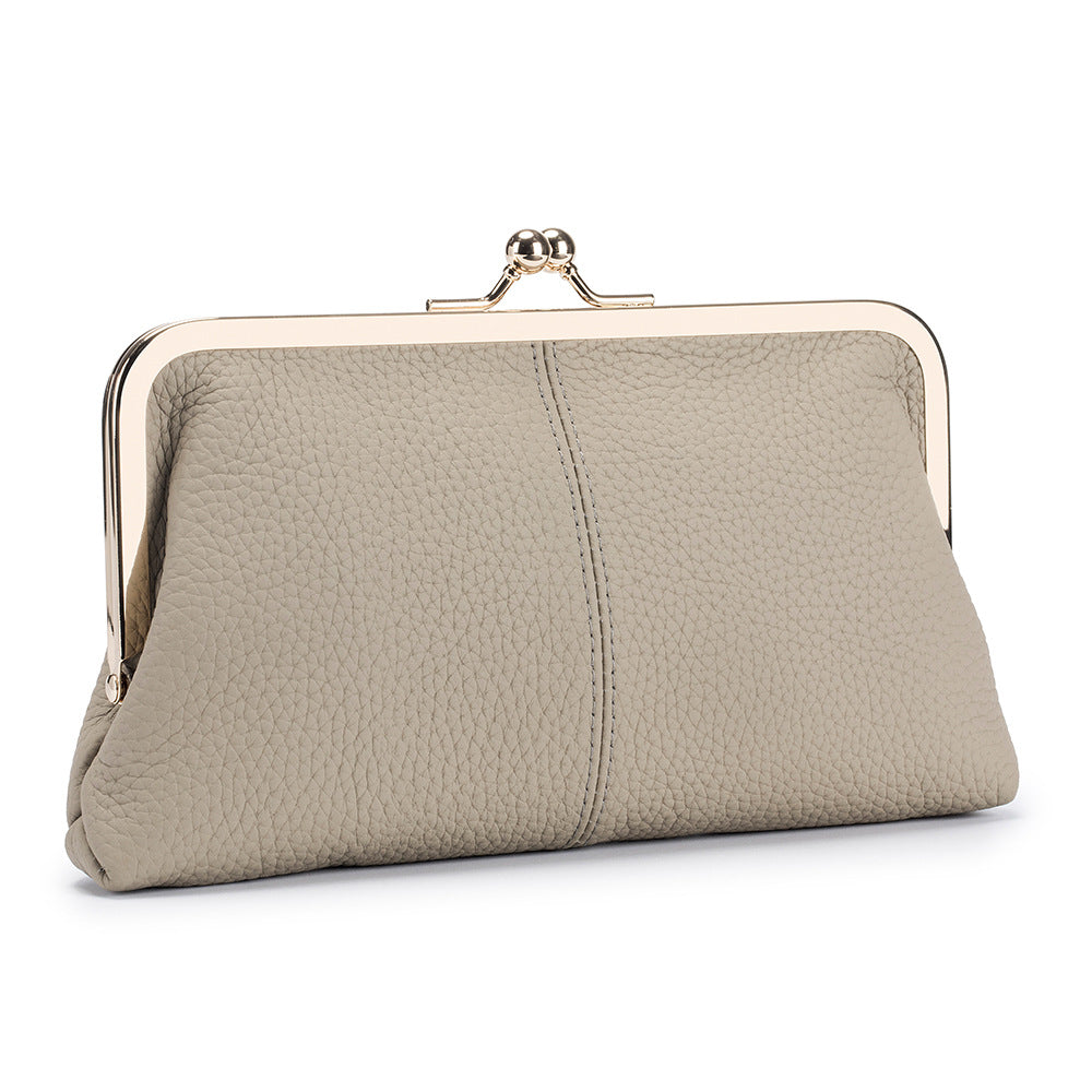 Genuine Leather Clutch Wallet Long Simple Fashion
