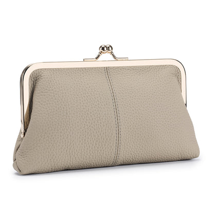 Genuine Leather Clutch Wallet Long Simple Fashion