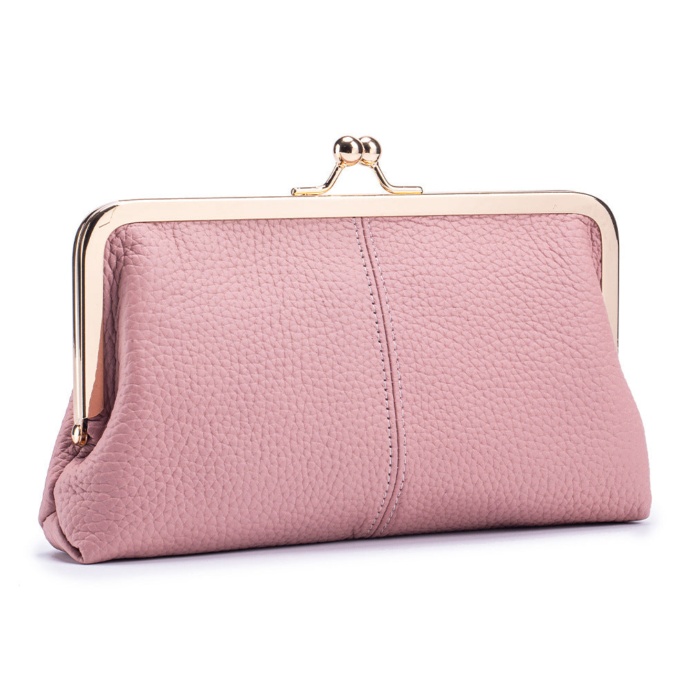 Genuine Leather Clutch Wallet Long Simple Fashion