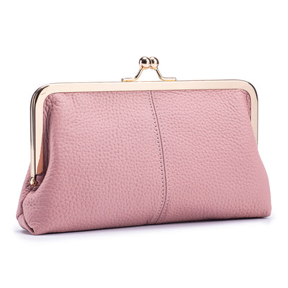 Genuine Leather Clutch Wallet Long Simple Fashion