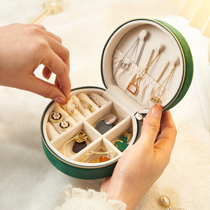 2 Layer Portable Velvet Jewelry Box Multiple Colors