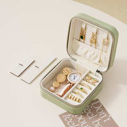 Macaron Color Portable Simple Travel Jewelry Box