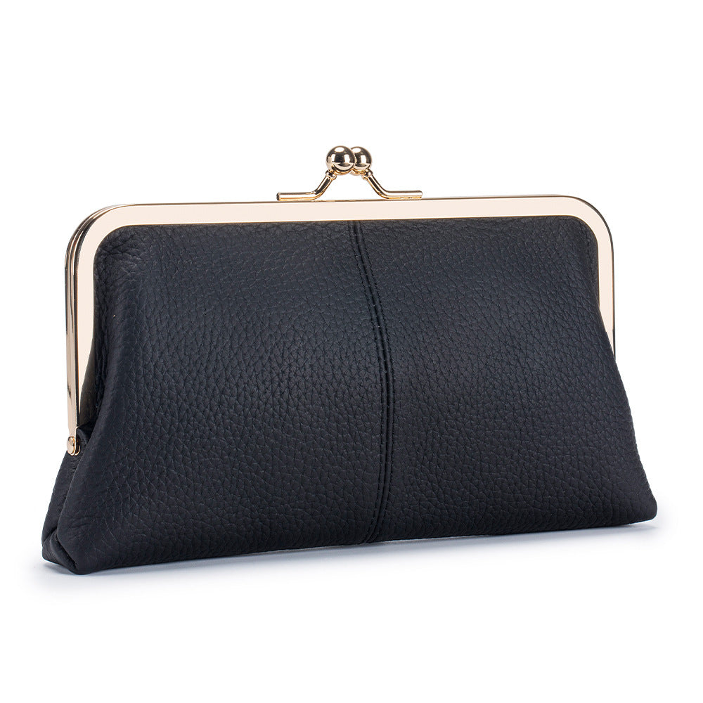 Genuine Leather Clutch Wallet Long Simple Fashion