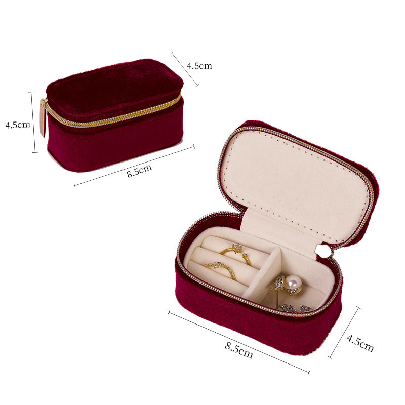 Portable Mini Travel Velvet Jewelry Pouch Multiple Colors