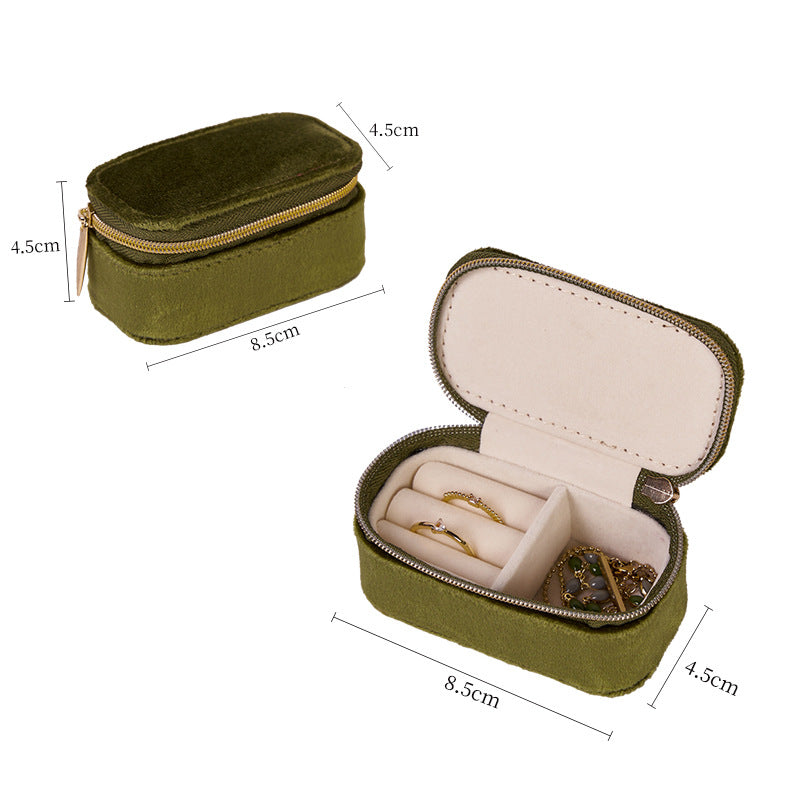 Portable Mini Travel Velvet Jewelry Pouch Multiple Colors