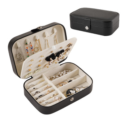 PU Single Layer Jewelry Box Necklace Earring Ring Portable