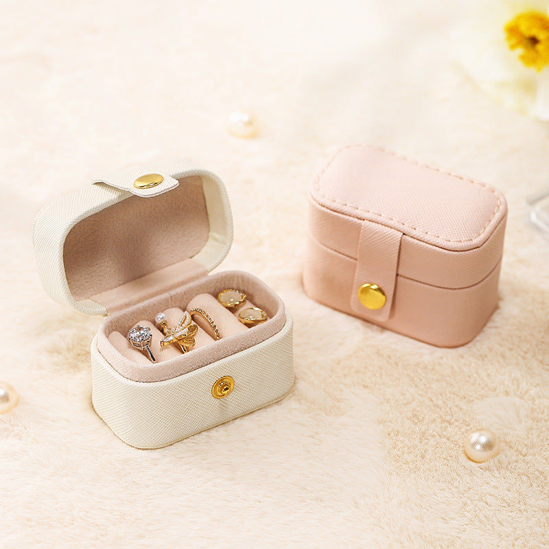 Mini Portable Dust Proof Jewelry Box Multiple Colors