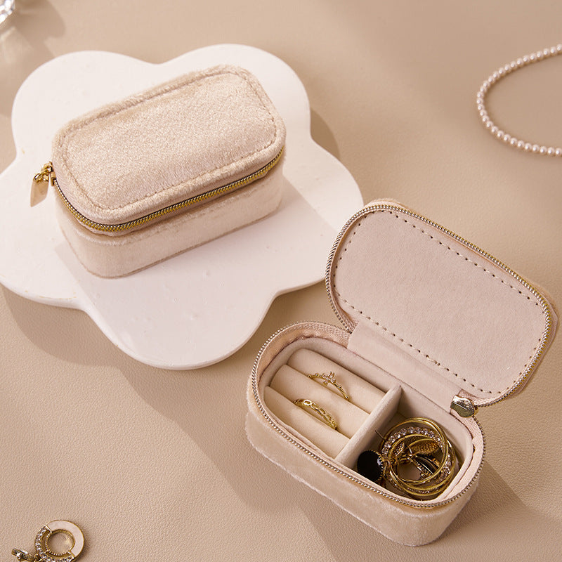 Portable Mini Travel Velvet Jewelry Pouch Multiple Colors