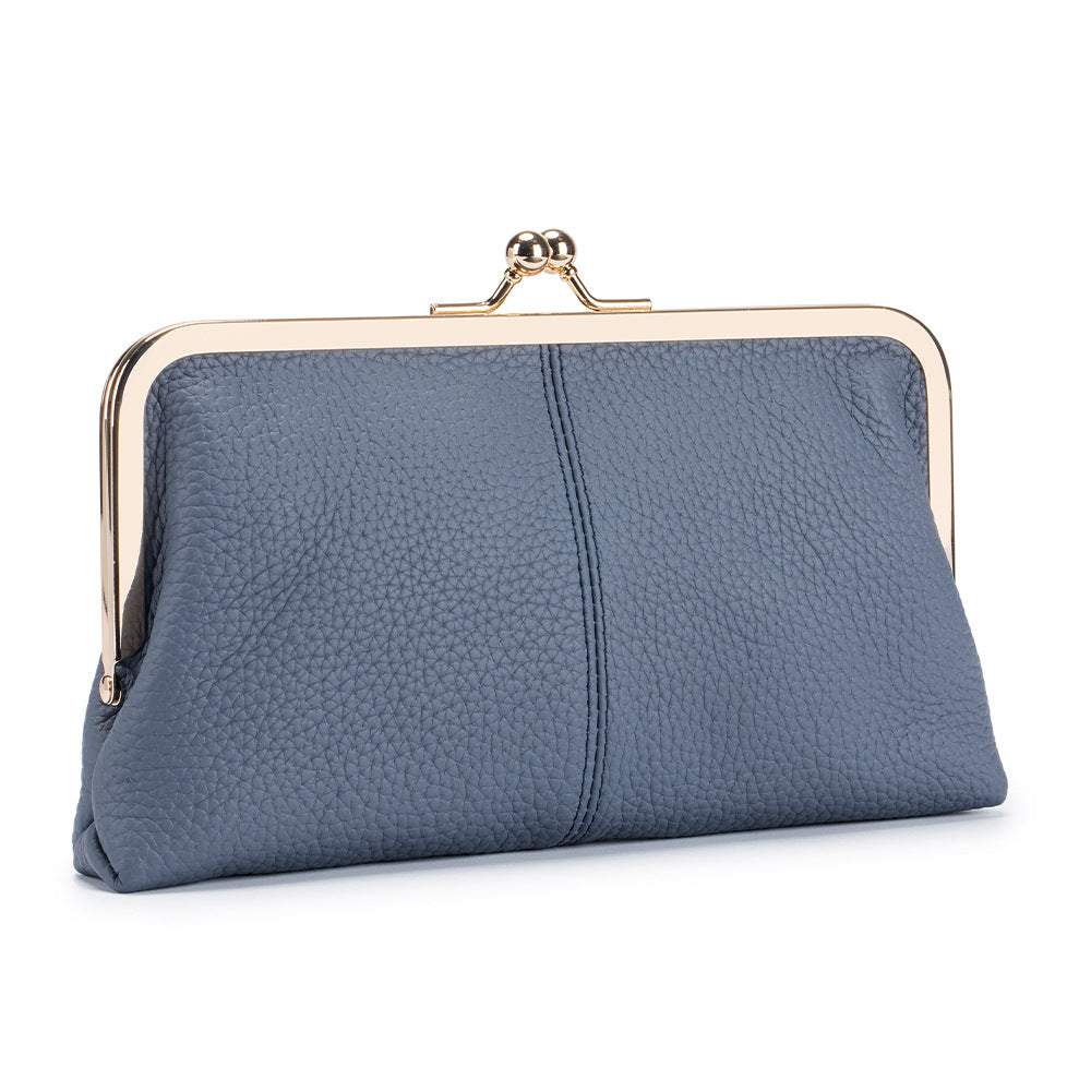 Genuine Leather Clutch Wallet Long Simple Fashion