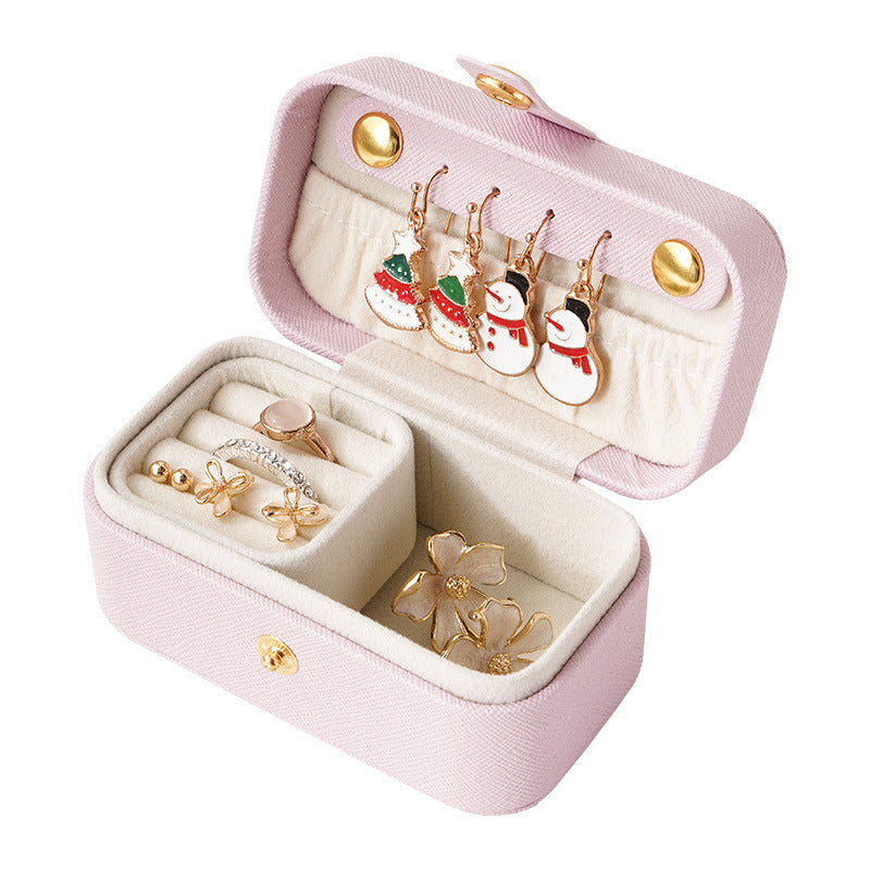 Simple Travel Jewelry Box for Rings Earrings Lipstick