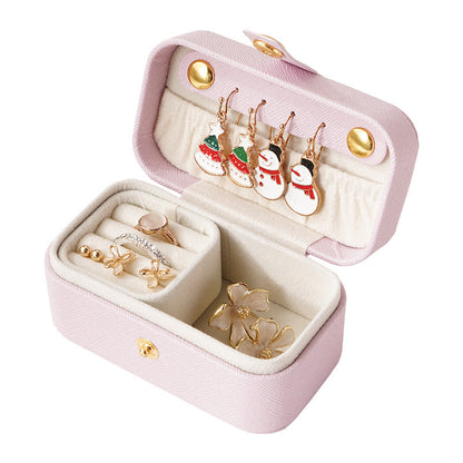 Simple Travel Jewelry Box for Rings Earrings Lipstick