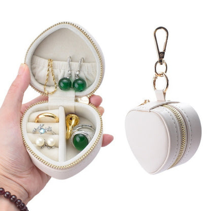 Hanging Keychain Jewelry Box Portable Heart Shape