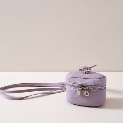 Genuine Leather Sweet Potato Crossbody Mini Coin Purse