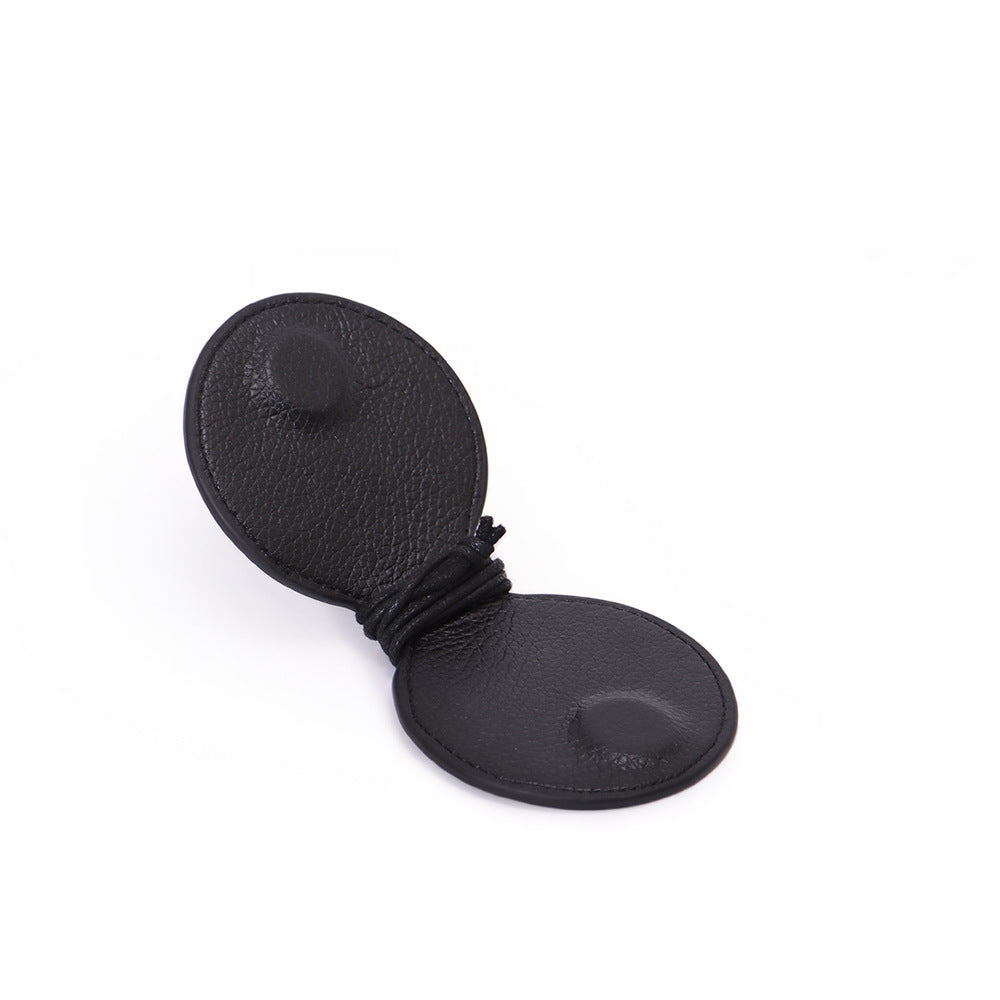 Genuine Leather Neck Magnetic Sunglasses Clip Multiple Colors