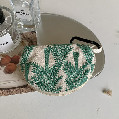 Heavy Embroidery Headphone Case Pouch Multiple Colors