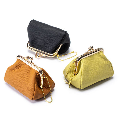 Creative Mini Genuine Leather Frame Purse Multiple Colors