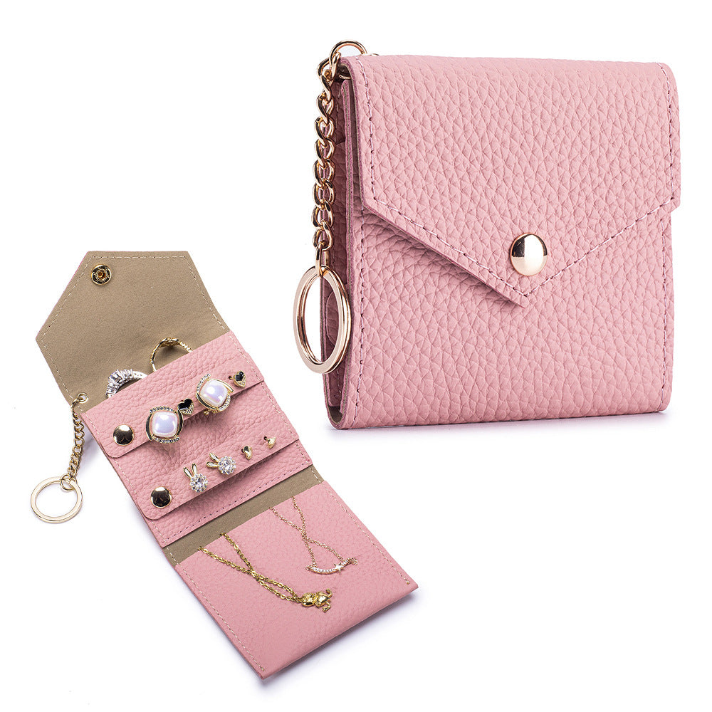 Luxury Genuine Leather Multi Function Jewelry Pouch