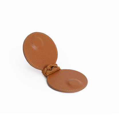 Genuine Leather Neck Magnetic Sunglasses Clip Multiple Colors
