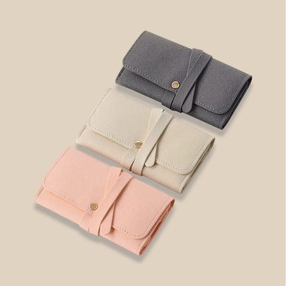 Portable Travel Handheld Jewelry Pouch Multiple Colors